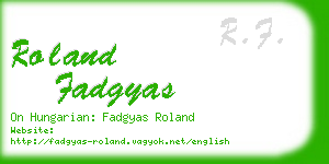 roland fadgyas business card